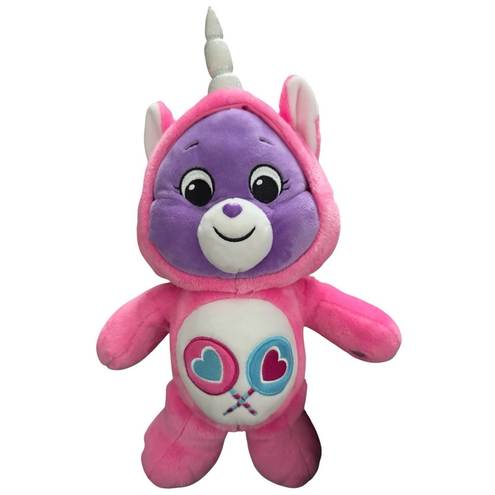 Care Bears 12" Bear Unicorn 2021 Hoodie Friends Collector Plush Basic Fun Pink